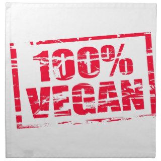 100% vegan napkin