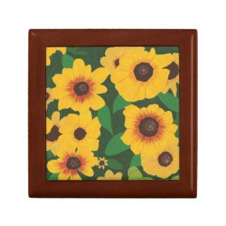 Patch of Yellow Sunflowers Painting Gift Box