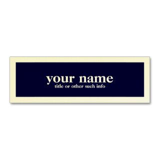 Simple Border Navy Calling Card Color 000033 Business Card Template