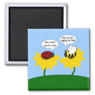 Cute Ladybug and Bumble Bee Magnet
