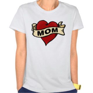 Mom heart tattoo t shirt