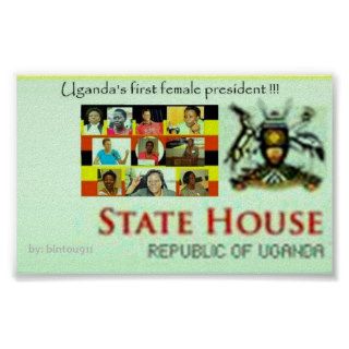 Uganda's first female president print
