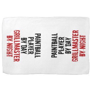 Grillmaster Paintball Player Kitchen Towel