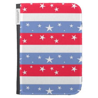 Red White and Blue Pattern Kindle Cases