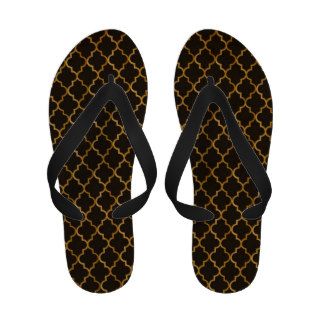 Black And Gold Damask Sandals