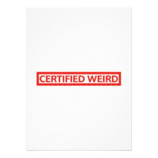 Certified Weird Stamp Custom Announcements