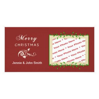 Merry Christmas Fancy Custom Photo Card Template