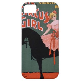 Vintage Circus Poster of Female Acrobat on a Horse iPhone 5/5S Cover