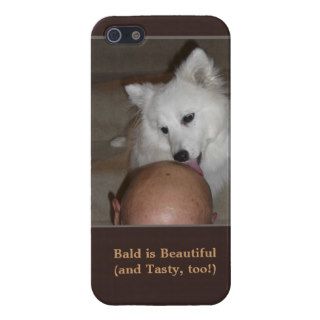 Bald is Beautiful, Dog and Bald Man iPhone 5 Case