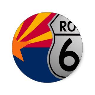 Arizona Flag Route 66 Sticker