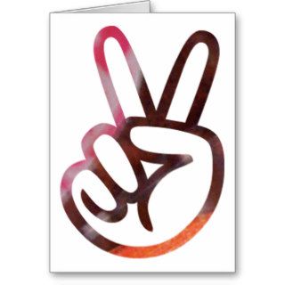 PEACE SIGN (fingers) Greeting Card