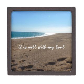 It is Well With My Soul Quote Beach Premium Trinket Boxes
