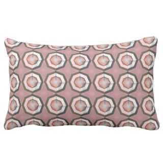 Octagon Geometric Pillow   Pink