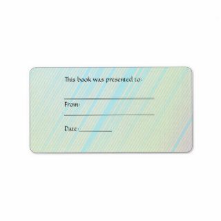 Pretty Pastels   Pale Colored Abstract Book Plate Personalized Address Labels