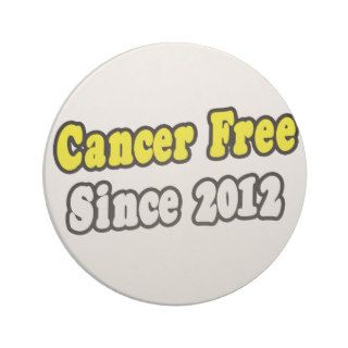 Cancer Free Since 2012 Beverage Coasters