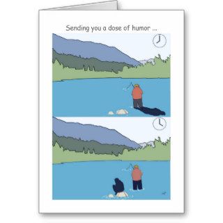 Get well soon fishing cards, funny fisherman