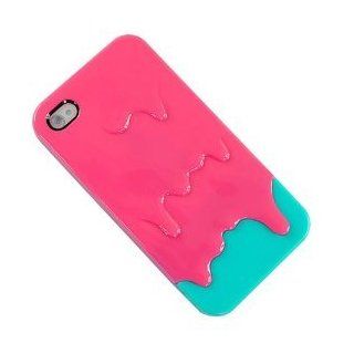 HJX Hot Pink Melt Ice Cream Detachable Hard Case for iPhone 5 5G 5th + Gift 1pcs Insect Mosquito Repellent Wrist Bands bracelet Cell Phones & Accessories