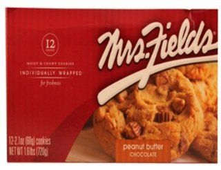 Mrs Fields Peanut Butter Chocolate 12Ct  Chocolate Chip Cookies  Grocery & Gourmet Food