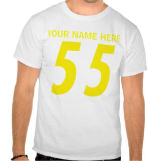 Colored Number Sports Shirts