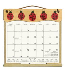 Wooden Refillable Wall Calendar Holder filled with the rest of 2014, 2015 and an order form for 2016 LADYBUGS 
