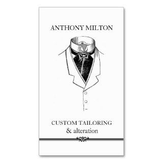 Vintage Suit/Simple Elegant Tailor Business Card
