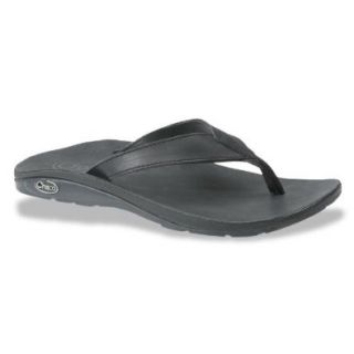 Chaco Women's Eclipse Leather Flip Flop (Black)   6 Sandals Shoes