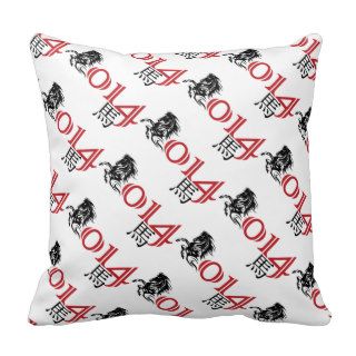 Year of the horse, Chinese New Year 2014 Throw Pillows