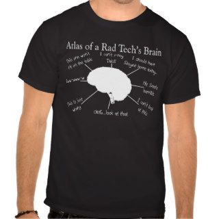 Atlas of a Rad Tech's Brain Funny T shirts