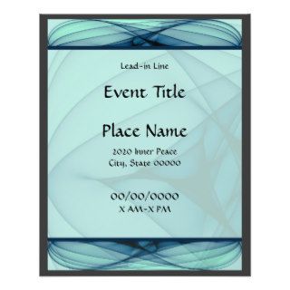 Designer Abstract Royal/Mint Small Event Flyer