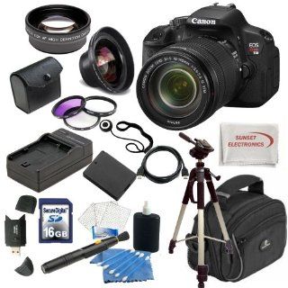 EOS Rebel T4i Digital Camera with EF S 18 135mm f/3.5 5.6 IS STM Lens + Wide Angle & Telephoto Lens, Filters, 16GB SDHC Memory Card, Card Reader, Case, Replacement Battery and Rapid Travel Charger and much much more Camera & Photo