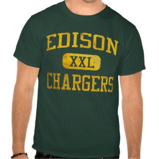 Edison Chargers Athletic T shirt   Green