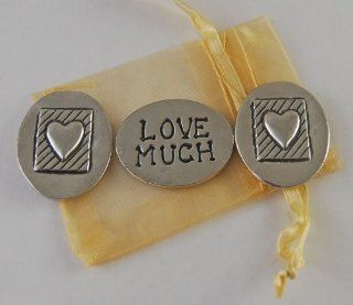 Set of 3 Heart Love Much Inspiration Coins with Organza Bag  Other Products  