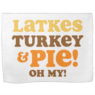 Latkes Turkey And Pie Hand Towels