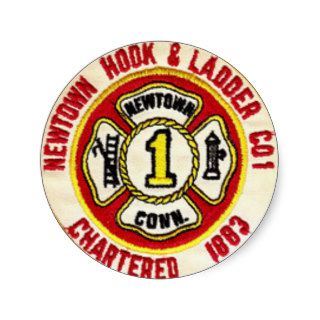 NEWTOWN CONNECTICUT FIRE DEPARTMENT PATCH STICKERS
