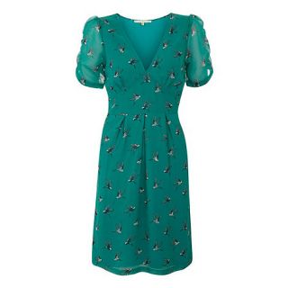 Uttam Boutique Green Bird print dress