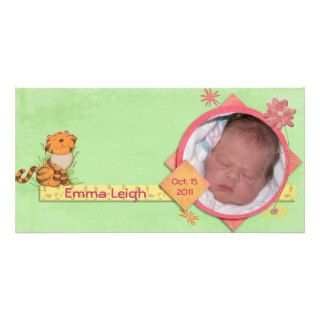 Our Baby Girl Custom Photo Card