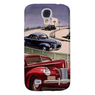 Vintage Classic Sedan Cars Driving on the Freeway Galaxy S4 Covers