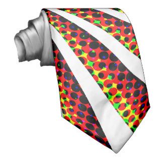 Trippy Spiral Custom Tie Color Dots Necktie