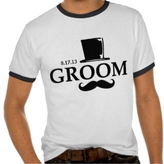 Mustache Groom T shirts