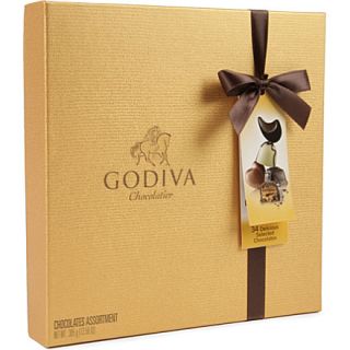 GODIVA   Gold Ballotin 34 piece assorted chocolates box 385g