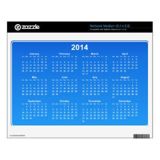 2014 Blue Ombre Calendar Netbook Decal