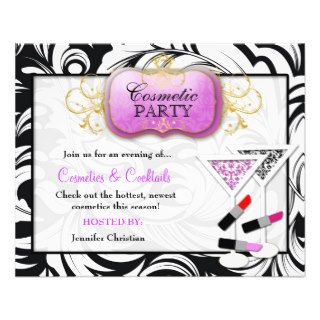 311 Lavish Purple Plate Cosmetic Party Flyers
