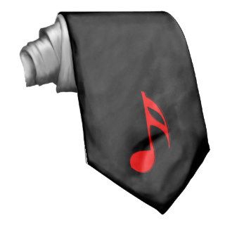 eighth note red black music design.png neck tie