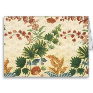 Vintage Floral Fabric (134) Greeting Cards