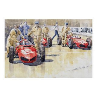 Monaco GP 1961 Ferrari 156 Sharknose Print