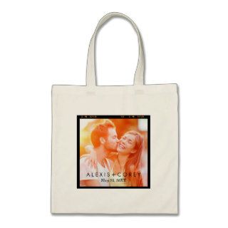 Custom Personalized Instagram Wedding Photo Gift Tote Bag