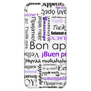 Purple Bon appetit in many languages Case For iPhone 5C