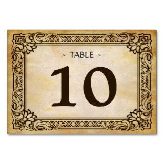 Beautiful Vintage Rustic Wedding Table Number Card Table Cards