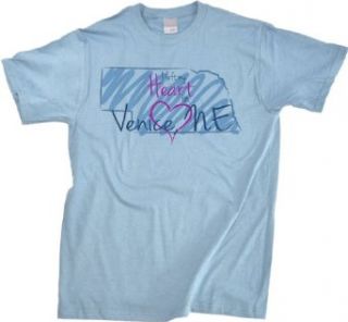 I Left my Heart in Venice, NE Unisex T shirt  Nebraska Pride Clothing