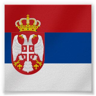 Serbian Flag of Serbia   Show off for Srbija Print